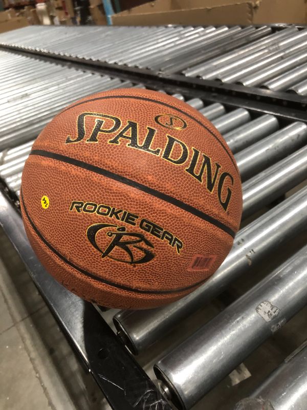 Photo 2 of Spalding Rookie Gear Indoor/Outdoor Basketball with Soft Grip Technology, 27.5-Inch
