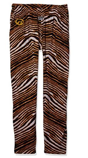Photo 1 of Zubaz Officially Licensed NCAA Men's Zebra Pants, Sizes Small to XX-Large, Multi Color

