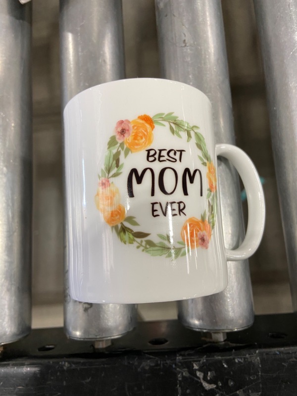 Photo 1 of 'Best Mom Ever' White Custom Mug