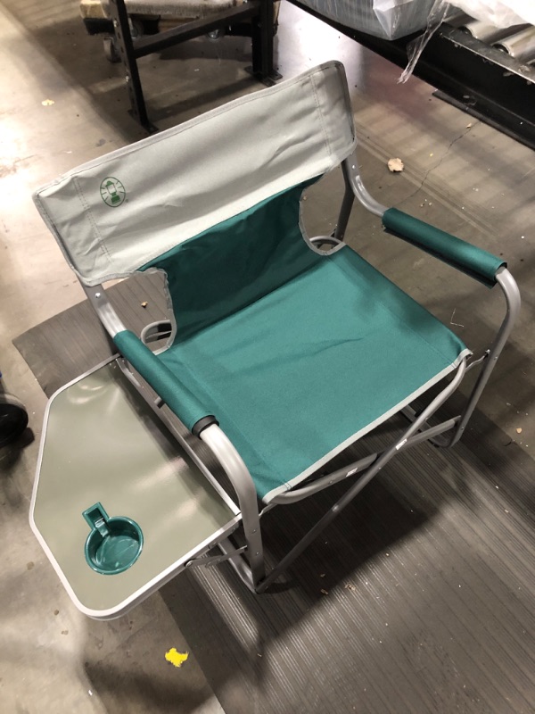 Photo 2 of Coleman Outpost Breeze Portable Folding Deck Chair with Side Table