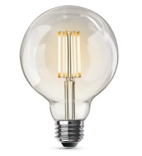 Photo 1 of Feit Electric 60-Watt Equivalent G30 Dimmable Cage Filament Clear Glass E26 Vintage Edison LED Light Bulb, Soft White