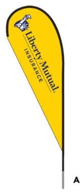 Photo 1 of “Liberty Mutual Insurance” Logo Printed Feather Flag