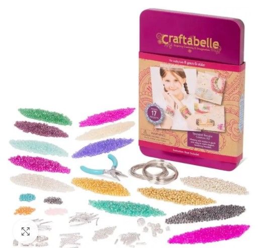 Photo 1 of Bracelet Making Kit – 366pc Jewelry Set with Memory Wire Craftabelle