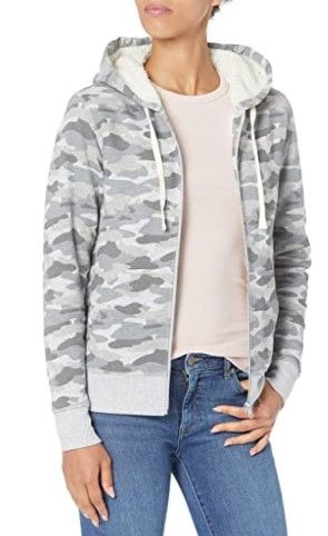 Photo 1 of Amazon Essentials Women's Sherpa-Lined Fleece Full-Zip Hooded Jacket xs