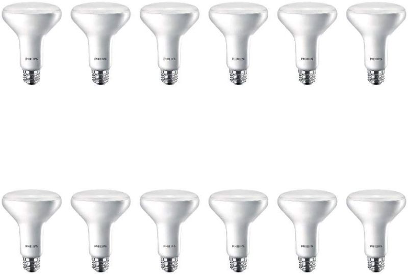 Photo 1 of Philips LED Flicker-Free Dimmable BR30 Indoor Light Bulb, EyeComfort Technology, 650 Lumen, Soft White Light (2700K), 11W=65W, E26 Base, 12-Pack
