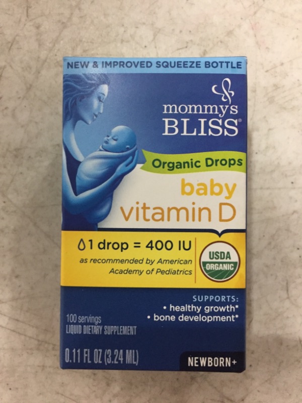 Photo 2 of Mommy's Bliss Organic Drops No Artificial Color, Vitamin D, 0.11 Fl Oz
