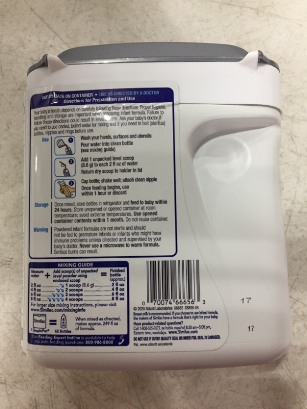 Photo 3 of Similac Pro-Advance Non-GMO with 2'-FL HMO Infant Formula with Iron Powder 1-34 oz Canister