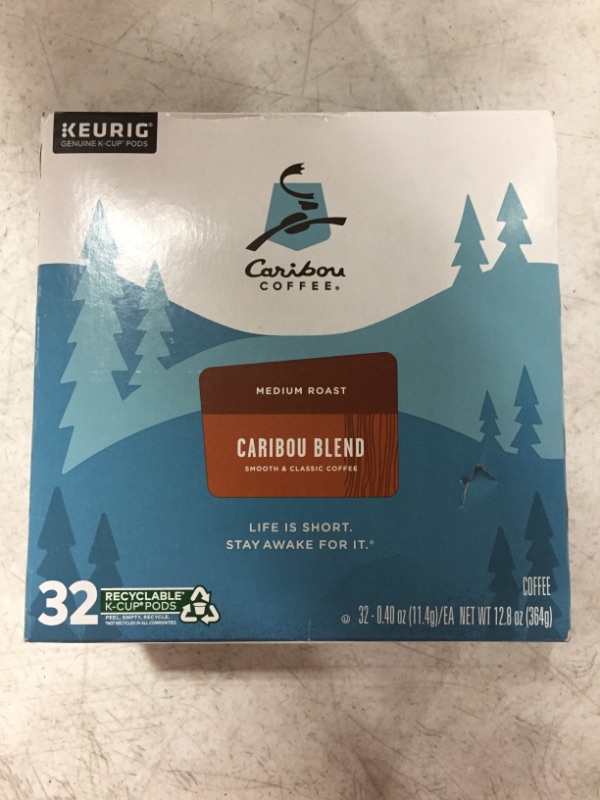 Photo 1 of Caribou Coffee Caribou Blend, Single-Serve Keurig K-Cup Pods, Medium Roast Coffee, 32 Count
