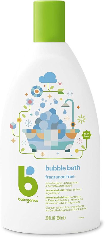 Photo 1 of BabyGanics Bubble Bath, Fragrance Free, 20 Ounce
