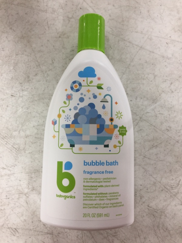 Photo 2 of BabyGanics Bubble Bath, Fragrance Free, 20 Ounce
