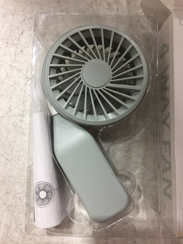 Photo 2 of GREEN 3 STAGE WIND POWER 4 WAY FAN. USB RECHARGEABLE NECK FAN. 