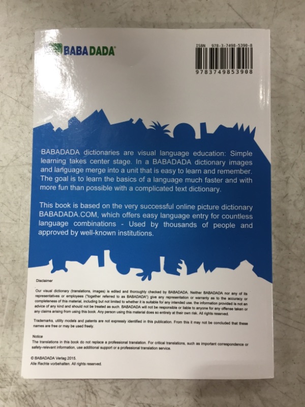 Photo 3 of BABADADA, Chinese (in chinese script) - Türkmen, visual dictionary (in chinese script) - suratly sözlük: Chinese (in chinese script) - Turkmen, visual dictionary (Chinese Edition) Paperback – October 19, 2019
