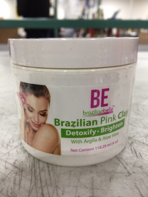 Photo 2 of Brazilian Belle's Australian Pink Clay Mask for Deep Pore Cleansing | Purifying Facial with Argila, Bentonite Clay & Aloe Vera to help Unclog & Shrink Pores | 4 oz
