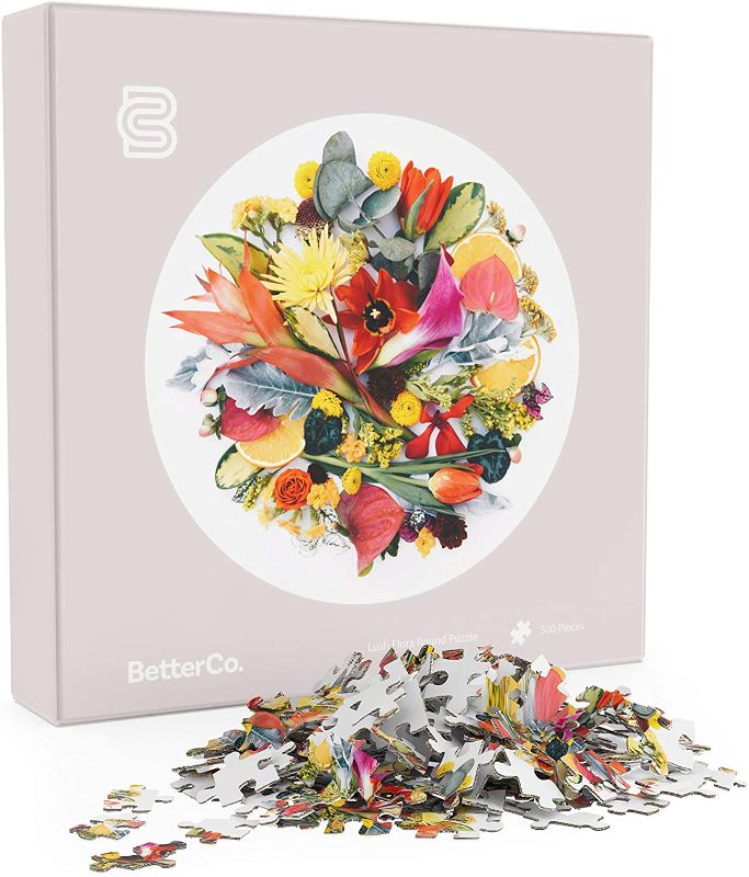 Photo 1 of Lush Flora Puzzle - BetterCo. Difficult Jigsaw Puzzles Pieces - Challenge Yourself with This 500 Piece Puzzle for Adults and Teens
