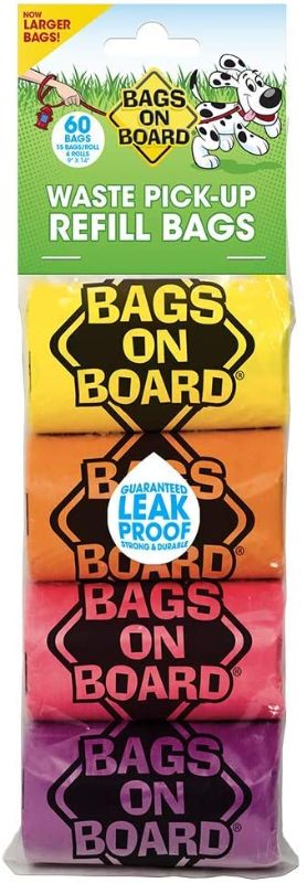 Photo 1 of Bags on Board 3203940072 Bac Block 'R Coated Dog Poop Bags and Bag Dispenser

