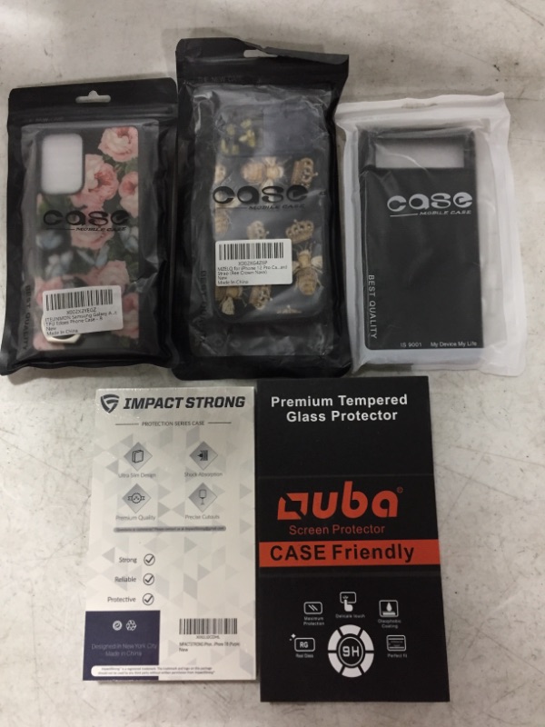 Photo 1 of VARIOUS SMARTPHONE CASES & SCREEN PROTECTION. LOT OF 5 ITEMS.