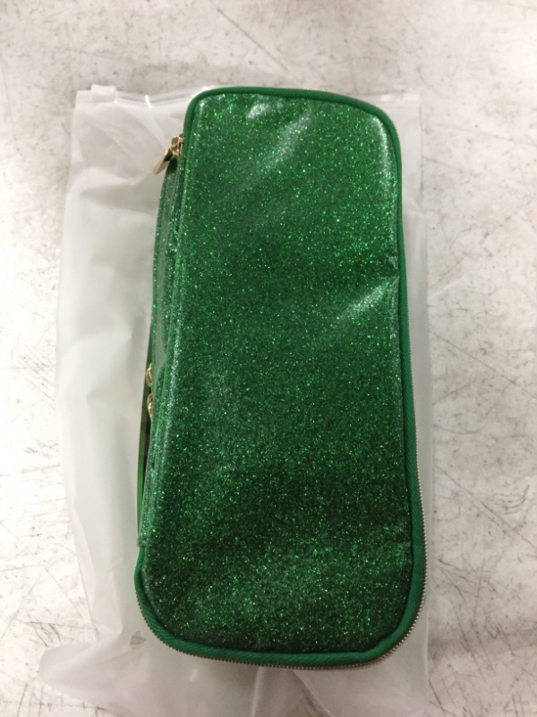 Photo 2 of NUSH NUSH MAGNETIC GLITTER STAND-UP PENCIL CASE. GREEN.