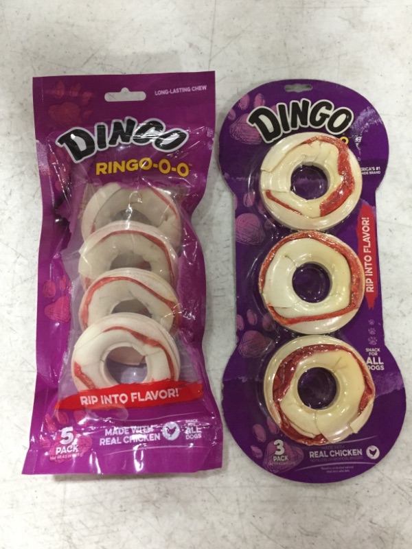 Photo 1 of DINGO BRAND DOG TREATS. LOT OF 2 ITEMS.