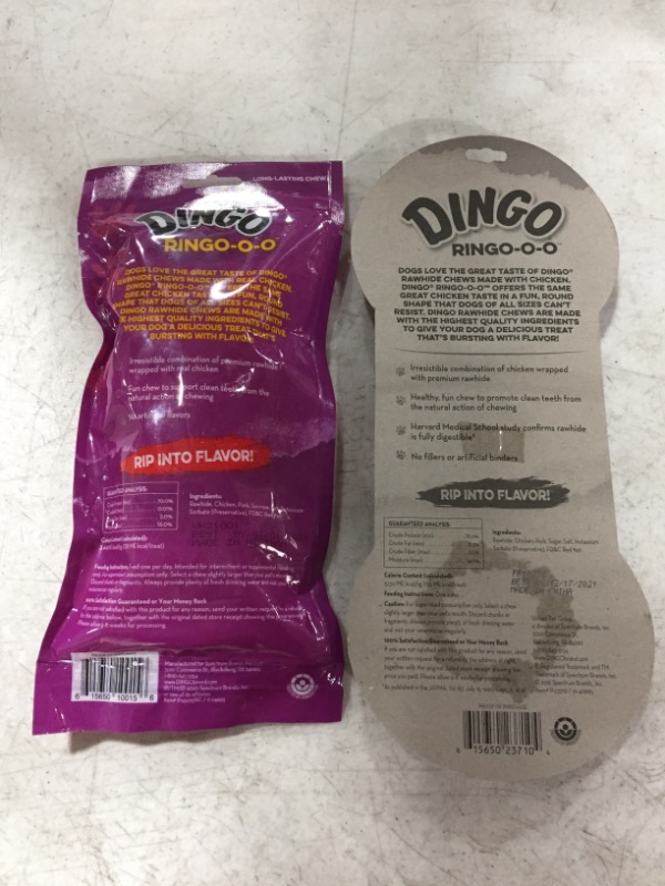 Photo 2 of DINGO BRAND DOG TREATS. LOT OF 2 ITEMS.