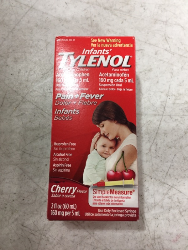 Photo 2 of Infants' Tylenol Acetaminophen Liquid Medicine, Cherry, 2 fl. oz
