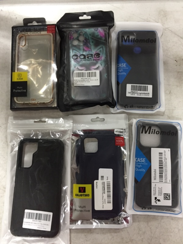 Photo 1 of VARIOUS SMARTPHONE CASES, LOT OF 6 ITEMS.