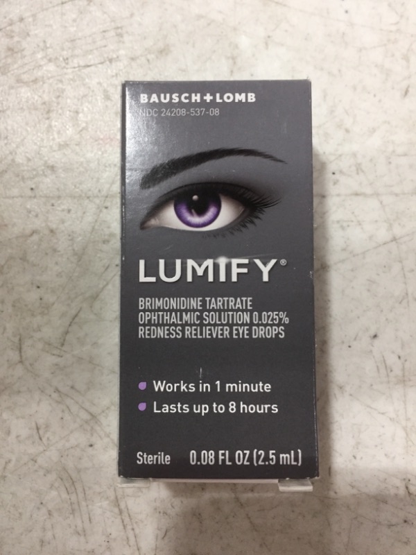 Photo 2 of LUMIFY Redness Reliever Eye Drops 0.08 Ounce (2.5mL)
