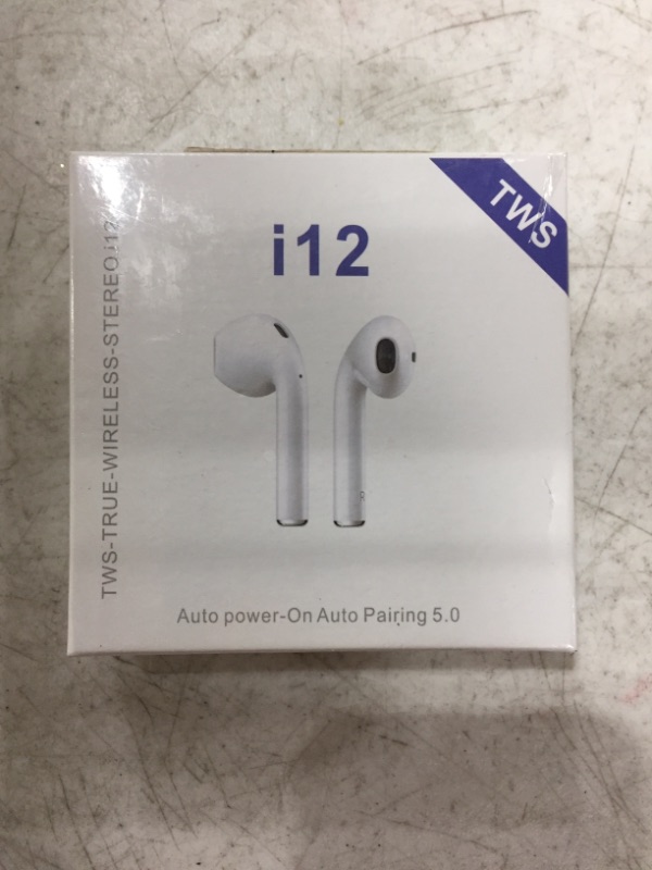 Photo 1 of TWS i12 TRUE WIRELESS EARBUDS. SEALED NEW.