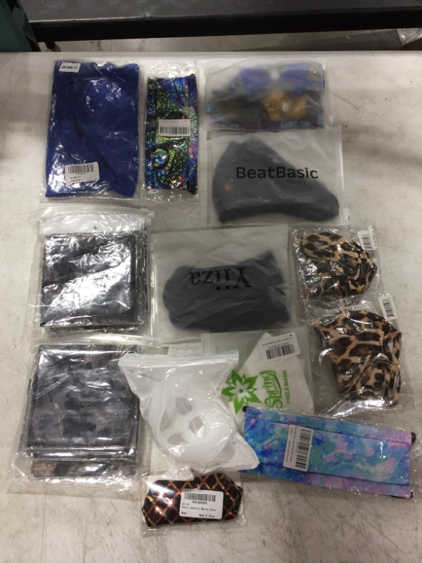 Photo 1 of VARIOUS FACE MASKS AND NECK GAITERS. 