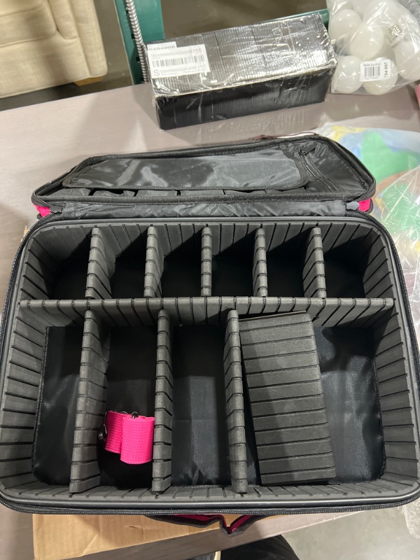 Photo 2 of A&A Travel Makeup Train Case Pink