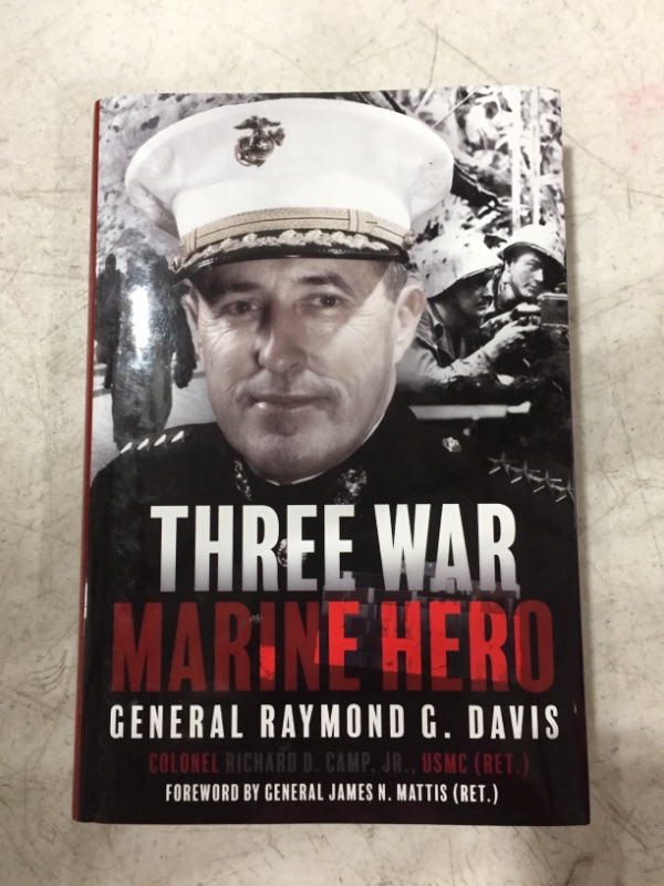 Photo 2 of Three War Marine Hero: General Raymond G. Davis HARDCOVER

