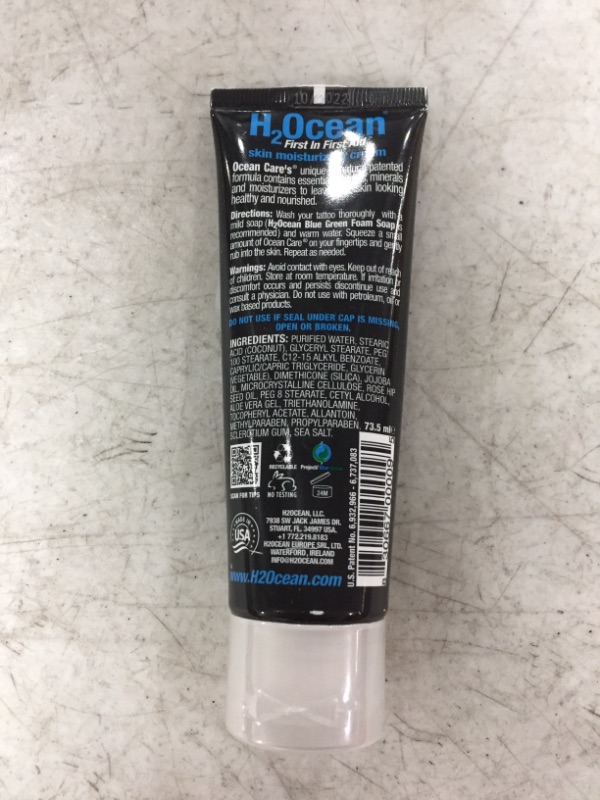 Photo 1 of H2Ocean OCEAN CARE Skin Moisturizing Cream 2.5-oz Tattoo Supply
