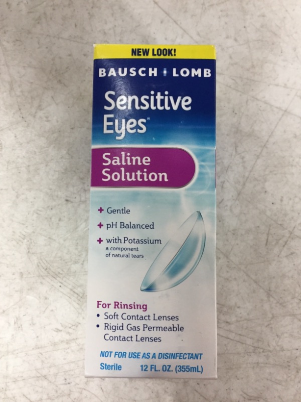 Photo 2 of Bausch & Lomb Sensitive Eyes Saline Solution, 12-Ounce Bottles (Pack of 6) - Packaging May Vary
