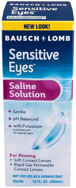 Photo 1 of Bausch & Lomb Sensitive Eyes Saline Solution, 12-Ounce Bottles (Pack of 6) - Packaging May Vary
