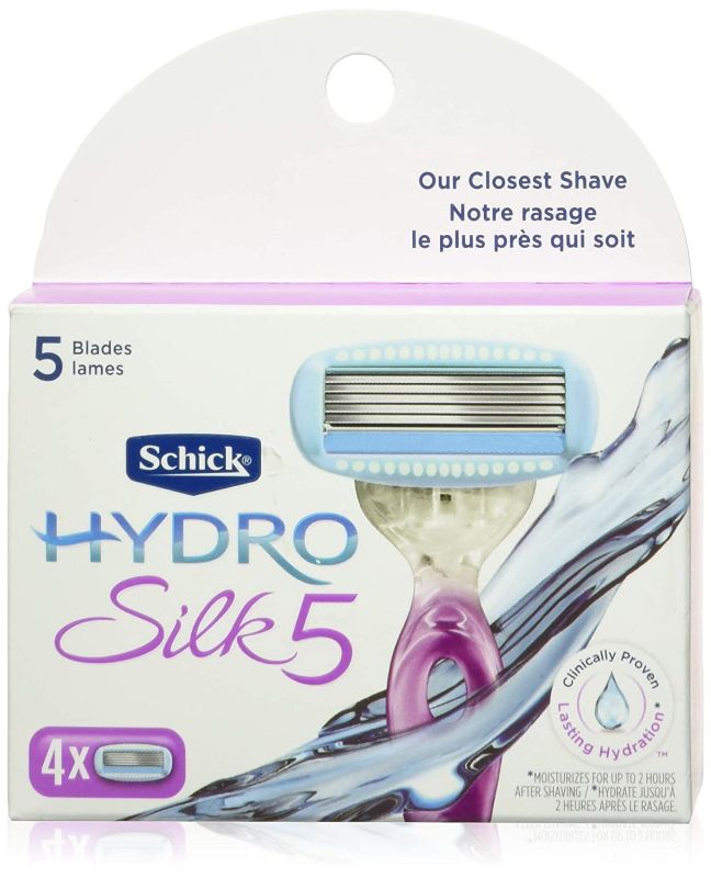 Photo 1 of Schick Hydro Silk Moisturizing Razor Blade Refills for Women with Shower Hanger, 4 Count
