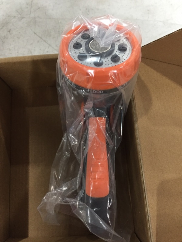 Photo 3 of ADJUSTABLE GARDEN HOSE SPRAYER NOZZLE. ORANGE/BLACK.