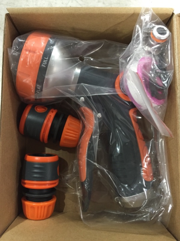 Photo 1 of ADJUSTABLE GARDEN HOSE SPRAYER NOZZLE. ORANGE/BLACK.