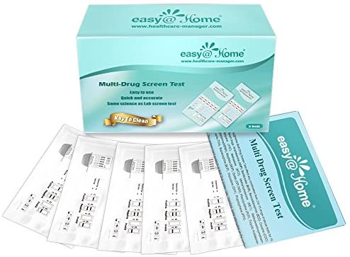 Photo 1 of 5 Pack Easy@Home 5 Panel Instant Drug Test Kits - Test Marijuana (THC), COC, OPI 2000, AMP, BZO - Urine Dip Drug Testing - #EDOAP-754
