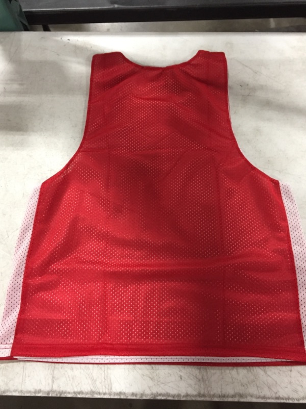 Photo 3 of NEW BALANCE BASKETBALL JERSEY RED/WHITE REVERSIBLE. SIZE S/M