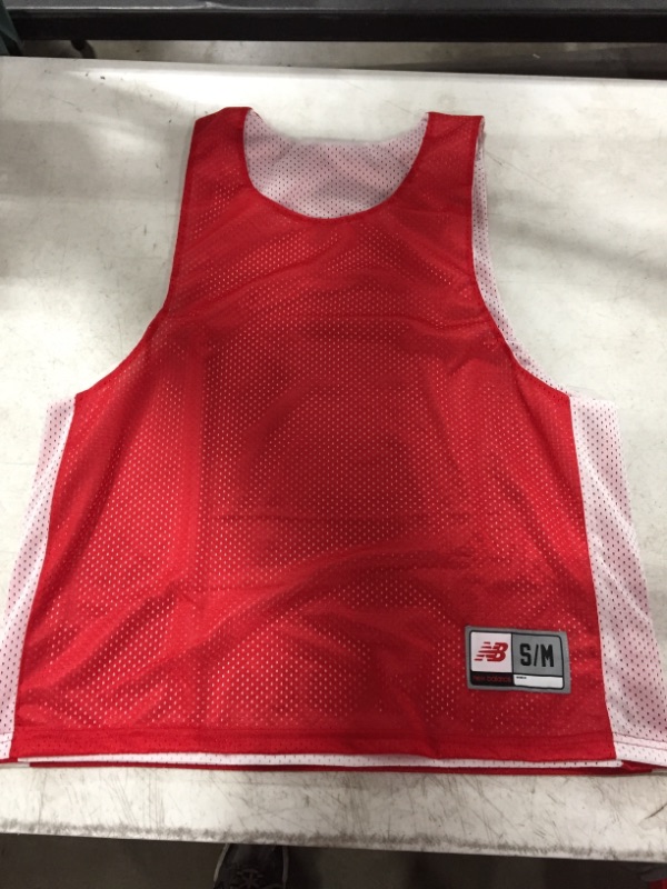 Photo 1 of NEW BALANCE BASKETBALL JERSEY RED/WHITE REVERSIBLE. SIZE S/M