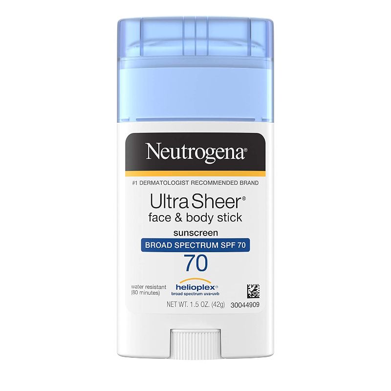 Photo 2 of Love Beauty And Planet Deodorant, Murumuru Butter and Rose, 2.95 Oz & Neutrogena Ultra Sheer Non-Greasy Sunscreen Stick for Face & Body, Broad Spectrum SPF 70 UVA/UVB Sunscreen Stick, PABA-Free, 1.5 oz
LOT OF 2 ITEMS.
