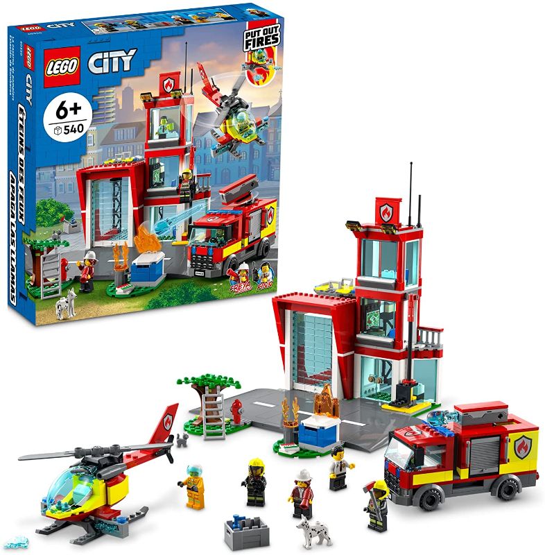 Photo 1 of LEGO City Fire Station 60320 Building Kit for Kids Aged 6+; Includes 2 City Adventures TV Series Characters (540 Pieces)
