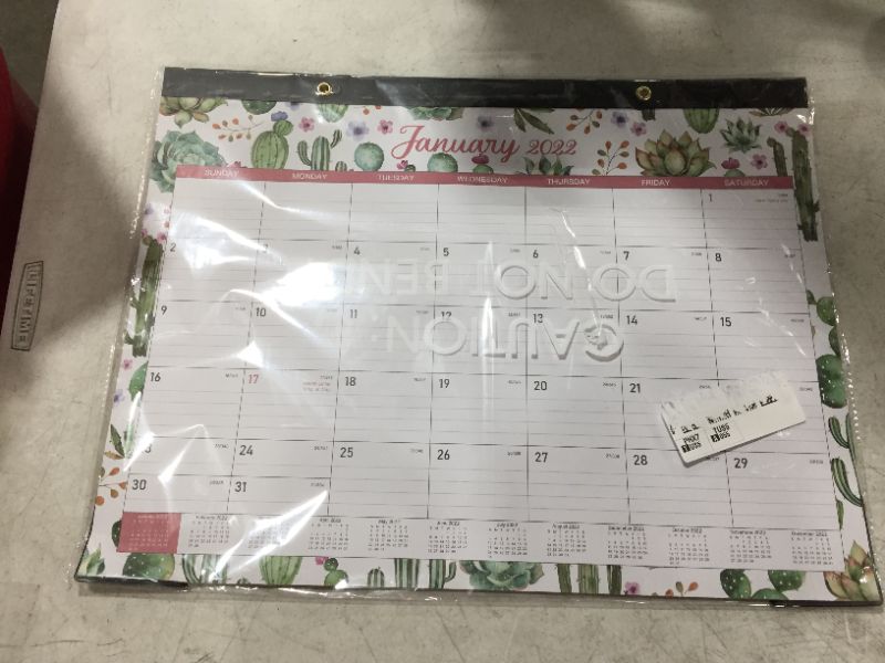 Photo 2 of 2022 Desk Calendar - Desk Calendar 2022 Cover 12 Months Large Monthly, January 2022 - December 2022, 22" x 17", Desk Pad, Large Ruled Blocks, Best Desk Calendar for Organizing
