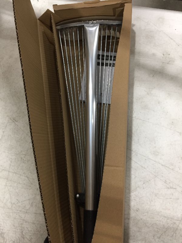 Photo 1 of Buyplus Adjustable Garden Leaf Rake - 24 to 63 Inch Telescopic Metal Rake, Expandable Folding Leaves Rake for Lawn Yard, Flowers Beds and Roof

