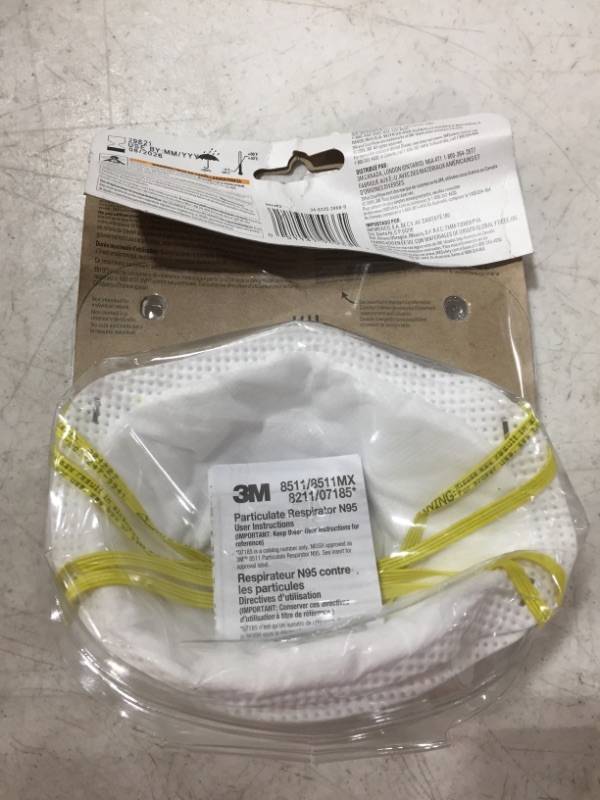 Photo 3 of 3M 8511 Respirator, N95, Cool Flow Valve (2-Pack)
