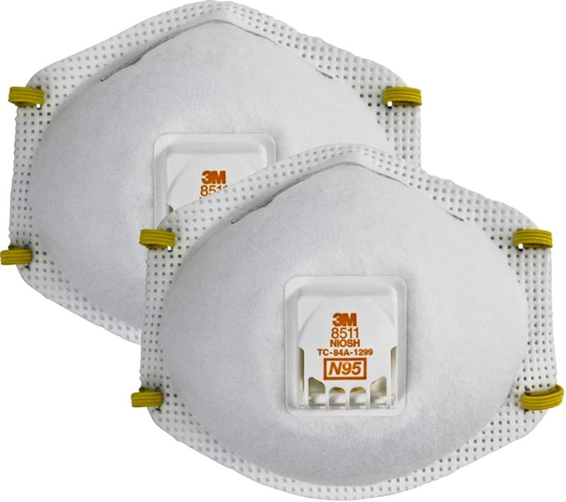 Photo 1 of 3M 8511 Respirator, N95, Cool Flow Valve (2-Pack)
