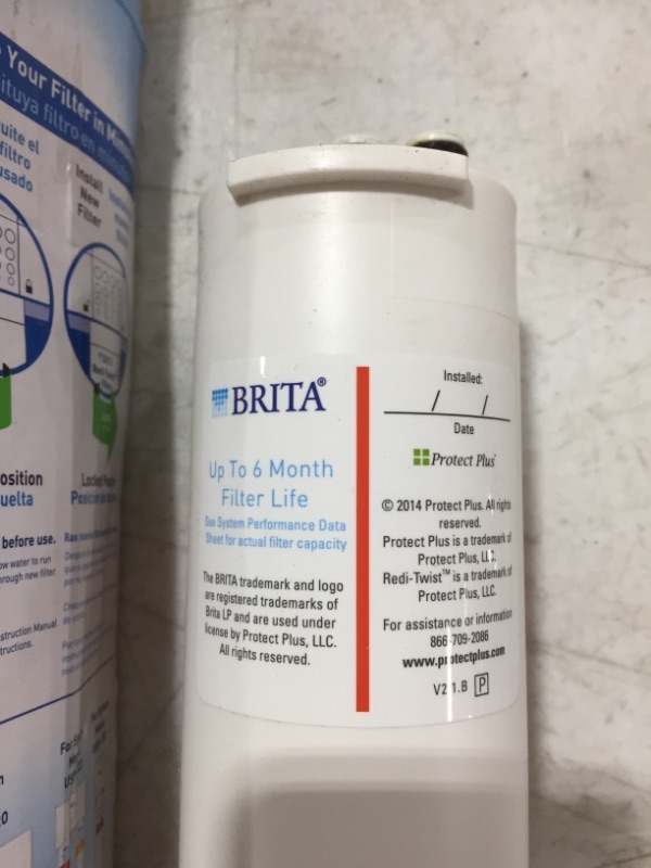 Photo 3 of Brita Redi-Twist Under-Sink Replacement Filter, Level 1 USF-201
OPEN BOX.