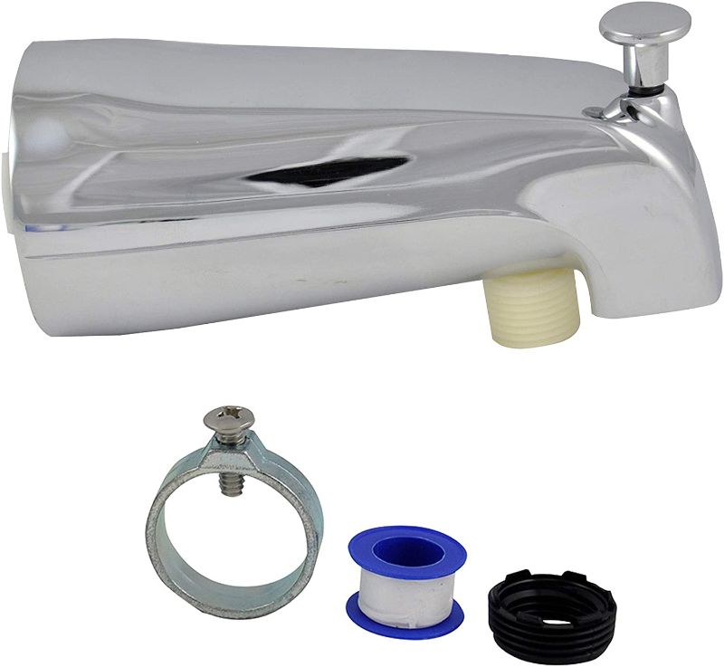 Photo 1 of DANCO Diverter in Chrome 89266 Universal Tub Spout with Handheld Shower Fitting, Pack of 1
OPEN PACKAGE, PRIOR USE POSSIBLE.