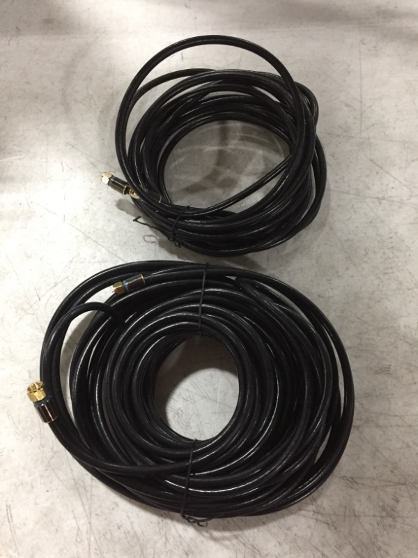 Photo 1 of COAXIAL CABLE, 2 SMALL ROLLS. BLACK.  