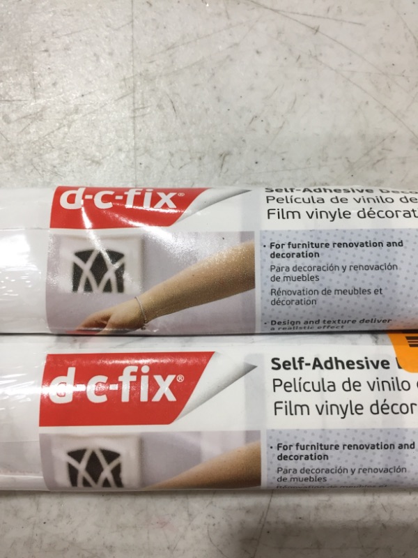 Photo 4 of d-c-fix self Adhesive Peel and Stick Waterproof Marble Grey 26.5'' x 78.7" Film for Kitchen and bathrooms countertops cabinets
LOT OF 2 ROLLS.