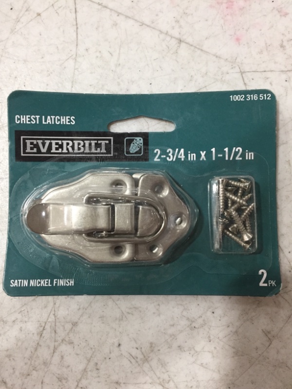 Photo 2 of EVERBILT DECORATIVE HINGES AND LATCH SET. LOT OF 3 ITEMS.